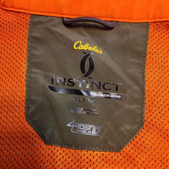 Cabela's Instinct Shirt Mens XL Orange Bird Hunting Game Long Sleeve Vented EUC - Picture 5 of 12